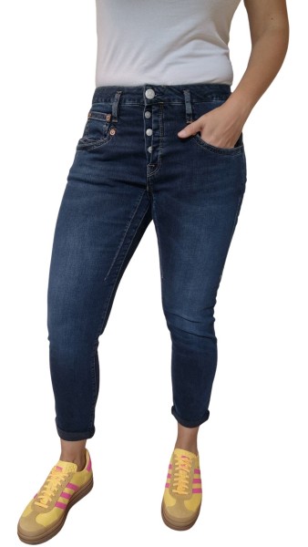 Herrlicher, Shyra Cropped Jeans mit halb verdeckter Knopfleise