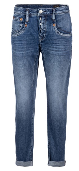 Herrlicher, Shyra Cropped Jeans Comfort mit halb verdeckter Knopfleiste